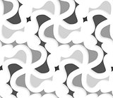 White 3d wavy with shades of gray pattern
