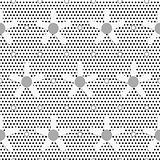 White daisy flower on black dots textured pattern