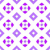 White geometrical ornament with purple squares