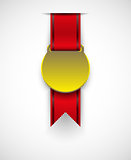 Badge with ribbon.
