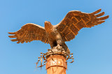 Monument of an eagle with spread wings