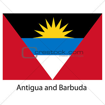 Flag  of the country  antigua and barbuda. Vector illustration. 