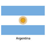 Flag  of the country  argentina. Vector illustration. 