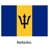 Flag  of the country  barbados. Vector illustration. 