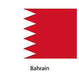 Flag  of the country  bahrain. Vector illustration. 