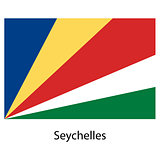 Flag  of the country  seychelles. Vector illustration. 