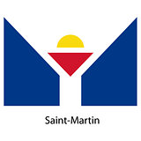 Flag  of the country  saint martin. Vector illustration. 
