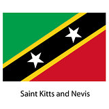 Flag  of the country  saint kitts and nevis. Vector illustration
