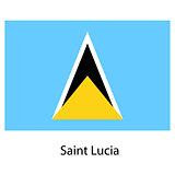 Flag  of the country  saint lucia. Vector illustration. 