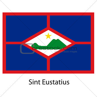 Flag  of the country  sint eustatius. Vector illustration. 