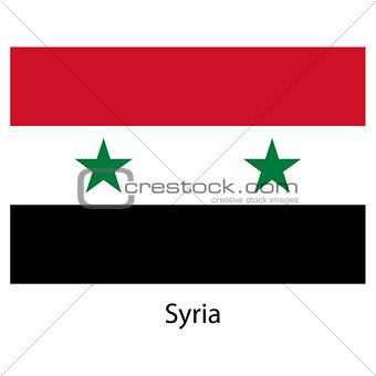 Flag  of the country  syria. Vector illustration. 
