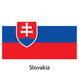 Flag  of the country  slovakia. Vector illustration. 