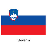 Flag  of the country  slovenia. Vector illustration. 