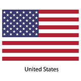 Flag  country  united states of america. Vector illustration. 