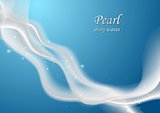 Abstract shiny pearl color waves