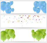 Abstract greeting banners