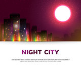 Night urban city background 