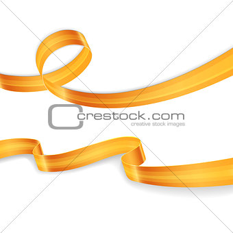 Golden ribbons set image