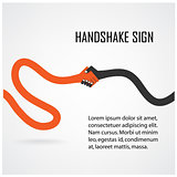 Handshake abstract sign