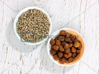  Sunflower seeds and Hazlenuts