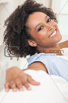 Relaxing Mixed Race African American Girl Young Woman