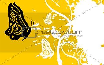 butterfly tattoo background card2
