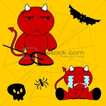 demon halloween cartoon kid set9