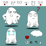ghost funny cartoon set 8