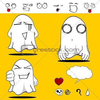 ghost funny cartoon set 6