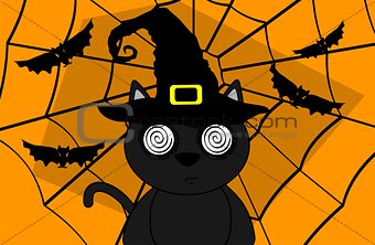 halloween invitation black cat witch 9