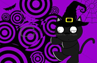 halloween invitation black cat witch 5