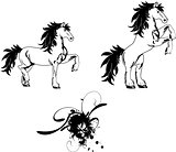 horse sticker tattoo set 3