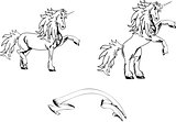 unicorn horse sticker tattoo set 2