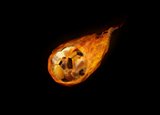 Soccer Ball Flying in Flame