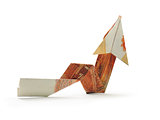 origami arrow five thousand ruble note