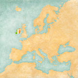 Map of Europe - Ireland (Vintage Series)