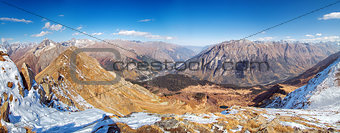 Dombai. Scenery of rockies in Caucasus region in Russia