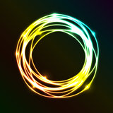 Abstract background with colorful plasma circle effect