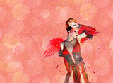 3D Angel on Pink Bokeh Background