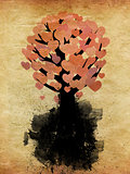 Abstract hearts tree