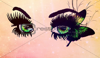 Fantasy green eyes