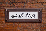wish list - file cabinet label