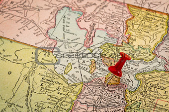 Sallt Lake City on vintage map