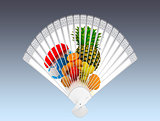 Colorful hand fan