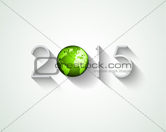 2015 flat style  new year modern background 