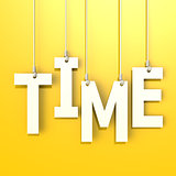 Time word in yellow background