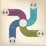 Inforgraphic design with options and gradation