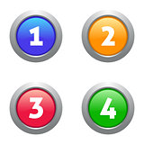 Web numbers buttons