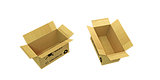 open cardboard boxes