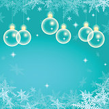 vector winter holiday illustration of christmas balls